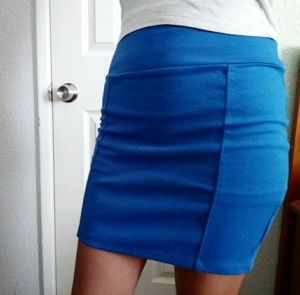 Blue mini skirt